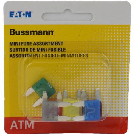 Eaton Bussmann Automotive Fuse Kit, ATM Series, 8 Fuses Included 2 A to 30A, Not Rated BP/ATM-A8-RP